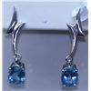 21.50 CTW BLUE TOPAZ EARRING .925 STERLING SILVER