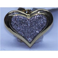 8.00 CTW DIAMOND HEART PENDANT 14K YELLOW GOLD