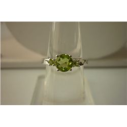 13.70 ctw Peridot  Ring .925 Sterling Silver