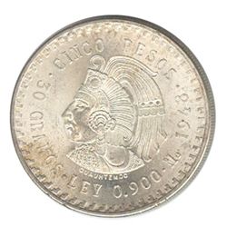 Mexico 5 pesos 1947-1948, Cuauhtemoc