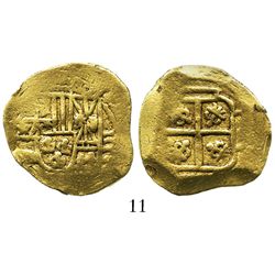 Mexico City, Mexico, cob 4 escudos, Philip V, assayer not visible (style of 1702-10), from the 1715