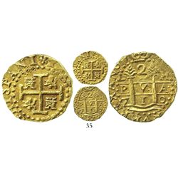 Lima, Peru, cob 2 escudos, 1710H, from the 1715 Fleet.