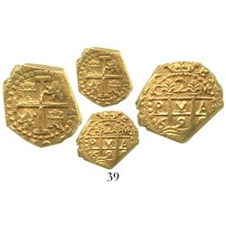 Cuzco, Peru, cob 2 escudos, 1698M, from the 1715 Fleet.