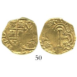 Bogota, Colombia, cob 2 escudos, 1703, from the 1715 Fleet.