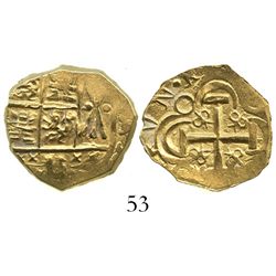 Bogota, Colombia, cob 2 escudos, posthumous Charles II, from the 1715 Fleet.