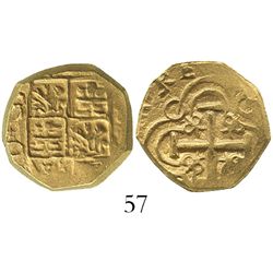 Bogota, Colombia, cob 2 escudos, posthumous Charles II, from the 1715 Fleet.