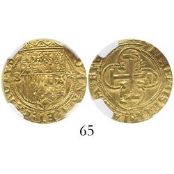 Seville, Spain, 1 escudo, Charles-Joanna, assayer * to right, mintmark S to left, encapsulated NGC A