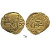 Image 1 : Seville, Spain, cob 2 escudos, 1589 date to right, assayer Gothic D below denomination and mintmark 