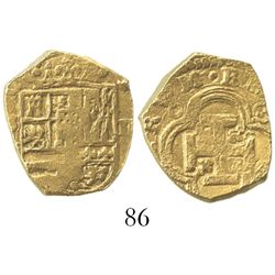 Seville, Spain, cob 2 escudos, Philip III, assayer not visible.