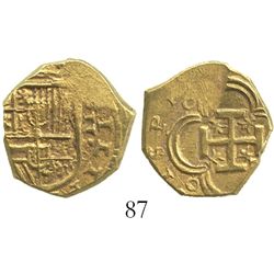 Seville, Spain, cob 2 escudos, Philip III, assayer not visible.