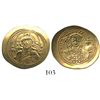 Image 1 : Byzantine Empire, AV histamenon nomisma (scyphate), Michael VII, 1071-78 AD, Constantinople mint.
