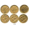 Image 1 : Lot of 3 Melbourne, Australia, sovereigns, Victoria (young head), various dates: 1884, 1885 and 1886
