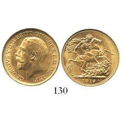 Sydney, Australia, sovereign, George V, 1913.