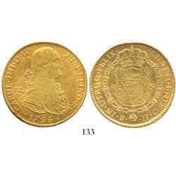 Potosi, Bolivia, bust 8 escudos, Charles IV, 1796PP.