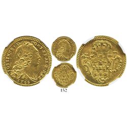 Brazil (Bahia mint), 1600 reis, Jose I, 1768-B, encapsulated NGC AU 58, finest known graded by NGC, 