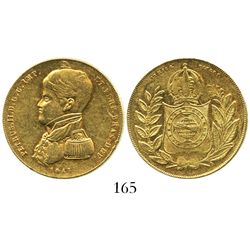 Brazil, 10000 reis, Pedro II ("admiral" bust), 1847.