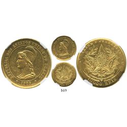 Brazil, 10000 reis, 1909, encapsulated NGC MS 61.