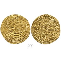 London, England, noble, Edward III, 4th coinage (1351-77), from an early-1400s wreck off Isle of Wig