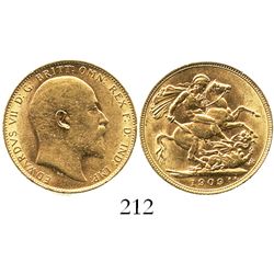 Great Britain (London, England), sovereign, Edward VII, 1909.