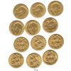 Image 1 : Lot of 6 Great Britain (London, England) sovereigns, Edward VII, various dates: 1907, 1908 (2), 1909