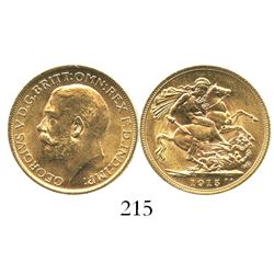 Great Britain (London, England), sovereign, George V, 1915.