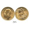 Image 1 : Great Britain (London, England), sovereign, George V, 1915.