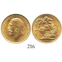 Great Britain (London, England), sovereign, George V, 1925.
