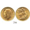 Image 1 : Great Britain (London, England), sovereign, George V, 1925.