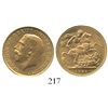 Image 1 : Great Britain (London, England), sovereign, George V, 1925.