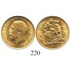 Image 1 : Great Britain (London, England), George V, 1/2 sovereign, 1914.
