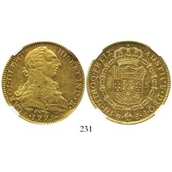 Mexico City, Mexico, bust 8 escudos, Charles III, 1778FF, encapsulated NGC AU 55, second-finest spec