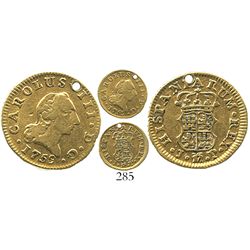 Madrid, Spain, bust 1/2 escudo, Charles III, 1759JP.