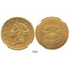 Image 1 : USA (San Francisco mint), $20 (double eagle) coronet Liberty, 1856-S, encapsulated NGC UNC details /