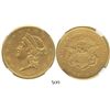 Image 1 : USA (San Francisco mint), $20 (double eagle) coronet Liberty, 1856-S, encapsulated NGC UNC details /