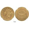 Image 1 : USA (San Francisco mint), $20 (double eagle) coronet Liberty, 1856-S, encapsulated NGC UNC details /