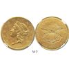 Image 1 : USA (San Francisco mint), $20 (double eagle) coronet Liberty, 1856-S, encapsulated NGC AU details / 