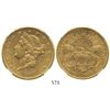Image 1 : USA (San Francisco mint), $20 (double eagle) coronet Liberty, 1880-S, encapsulated NGC AU 53.