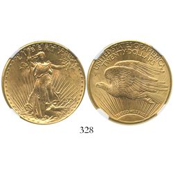 USA (Philadelphia mint), $20 (double eagle) St. Gaudens, 1924, encapsulated NGC MS 63.