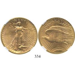 USA (Philadelphia mint), $20 (double eagle) St. Gaudens, 1924, encapsulated NGC MS 62.