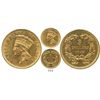 Image 1 : USA (Philadelphia mint), $3 Indian in headdress, 1859.