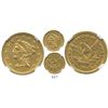 Image 1 : USA (Dahlonega mint), $2-1/2 (quarter eagle) coronet Liberty, 1847-D, encapsulated NGC AU 53.