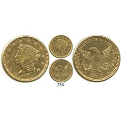 USA (Clark Gruber & Co., Denver / Pike's Peak), $2-1/2 (quarter eagle) coronet Liberty, 1861.
