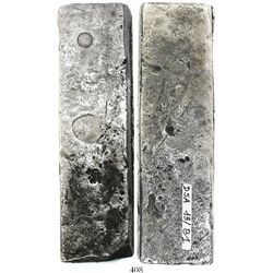 Neatly formed silver ingot, 1922 grams, about 98.5% fine, with stamps of the Zeeland chamber of the