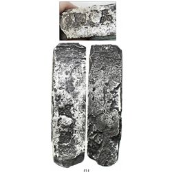 Neatly formed silver ingot, 1680 grams, about 98.5% fine, with stamps of the Zeeland chamber of the