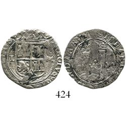 Mexico City, Mexico, 1 real, Charles-Joanna, "Late Series," assayer L to left, mintmark M to right.