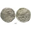 Image 1 : Potosi, Bolivia, cob 8 reales, Philip II, assayer B (2nd period), Grade 1.