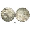 Image 1 : Potosi, Bolivia, cob 8 reales, Philip II, assayer B (5th period), Grade 1.