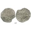 Image 1 : Potosi, Bolivia, cob 8 reales, Philip III, assayer R (curved leg), Grade 1.