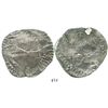Image 1 : Potosi, Bolivia, cob 8 reales, Philip III, assayer R (curved leg), Grade 3, with coral on cross side