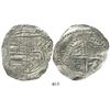 Image 1 : Potosi, Bolivia, cob 8 reales, 1618T, quadrants of cross transposed, Grade 2.
